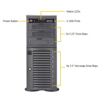 Supermicro SuperWorkstation 7049A-T - Intel® C621 - LGA 3647 (Socket P) - 10,4 GT/s - Intel® Xeon® - DDR4-SDRAM - 2000 GB