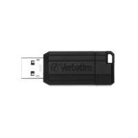 Verbatim PinStripe - USB-Stick 32 GB - Schwarz - 32 GB - USB Typ-A - 2.0 - 10 MB/s - Dia - Schwarz