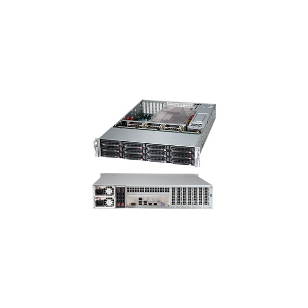 Supermicro SuperChassis 826BAC4-R1K23LPB - Rack - Server - Schwarz - ATX,EATX - 2U - 1200 W