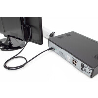 DIGITUS DK-330123-050-S - HDMI Premium High Speed Anschlusskabel, Typ A St/St, 5.0m, m/Ethernet, Ultra HD 60p, gold, sw