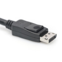 DIGITUS AK-340106-020-S - DisplayPort Anschlusskabel, DP St/St, 2.0m, m/Verriegelung,UHD 8K,Vers.1.3/1.4,sw