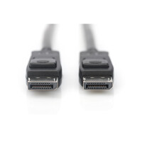 DIGITUS AK-340106-020-S - DisplayPort Anschlusskabel, DP St/St, 2.0m, m/Verriegelung,UHD 8K,Vers.1.3/1.4,sw