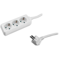 Steckdosenleiste  3 fach weiss SKU8755,3m Kabel, o.Schalter