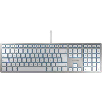 Cherry KC 6000 SLIM f&uuml;r MAC Kabelgebundene Tastatur - Silber/ Wei&szlig; - USB (QWERTZ - DE) - Standard - USB - QWERTZ - Silber