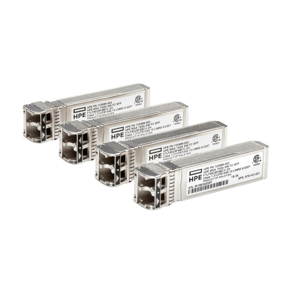 HPE MSA SFP+-Transceiver-Modul 16Gb SW FC SFP 4pk XCVR - Transceiver - Glasfaser (LWL)