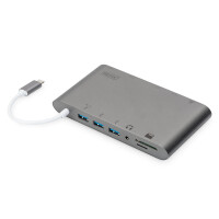 Docking Station, USB C HDMI/MiniDP/VGA/USB/RJ45