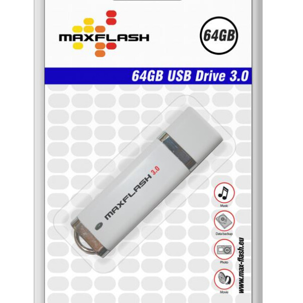 Memorysolution MaxFlash 64GB USB 3.0 - 64 GB - USB Typ-A - 3.2 Gen 1 (3.1 Gen 1) - 65 MB/s - Kappe - Weiß