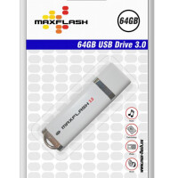 Memorysolution MaxFlash 64GB USB 3.0 - 64 GB - USB Typ-A - 3.2 Gen 1 (3.1 Gen 1) - 65 MB/s - Kappe - Wei&szlig;
