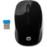 HP 200 - Beidh&auml;ndig - Optisch - RF Wireless - 1000 DPI - Schwarz