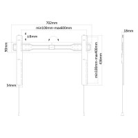 Neomounts by Newstar Flachbild Wandhalterung - 94 cm (37 Zoll) - 190,5 cm (75 Zoll) - 35 kg - 200 x 200 mm - 600 x 400 mm - Schwarz