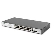 PoE Switch  24x10/100 19&quot; Switch + 2x SFP, 390W