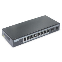 PoE Switch  8x10/100/1000 Switch L2 + 2x SFP, 86W