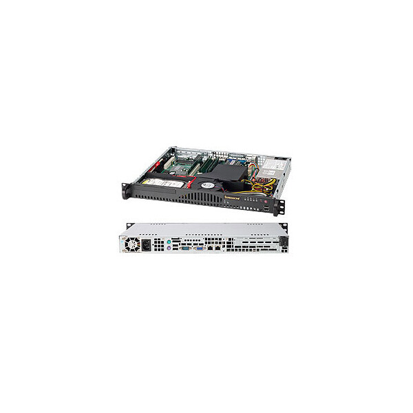 Supermicro SC512-203B - Rack - Server - Schwarz - ATX - 1U - HDD - Leistung