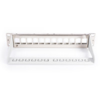 10" Patchpanel Modular 12port 1HE, RAL7035, geschirmt