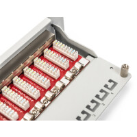 CAT.6A  Patchpanel,12xRJ45 STP 10", RAL7035, 10GBit