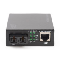 Media Conv.SC/RJ45  MM, PoE 1000T an 1000SX/MM/SC, 500M