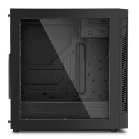 Sharkoon S25-W - Midi Tower - PC - Schwarz - ATX - micro ATX - Mini-ITX - Acryl - Metall - 16,7 cm