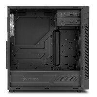 Sharkoon S25-W - Midi Tower - PC - Schwarz - ATX - micro ATX - Mini-ITX - Acryl - Metall - 16,7 cm