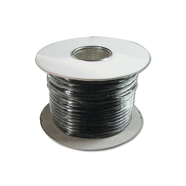 Modularkabel 4pol. 100m Rolle AWG 26, CCA, Schwarz