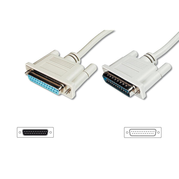 Daten Kab.Ser. 25ST<>BU   5M DSUB-25POL. STECKER-BUCHSE