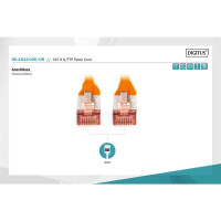 DK-1644-005/OR - CAT 6 S-FTP Patchkabel, Cu, LSZH AWG 27/7,  0,5 m,  Orange