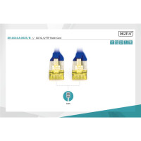 DK-1644-A-0025/B - CAT 6A S-FTP patch cable, Cu, LSZH AWG 26/7,  0,25 m,  Blau