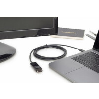 USB-C auf DisplayP. Kabel, 2m 4K@60Hz/UltraHD, Schwarz