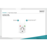 Überspannungsschutz Adapter 16A, 3500W, Weiß