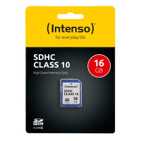 Intenso SD Karte Class 10 - 16 GB - SDHC - Klasse 10 - 40...