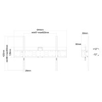Neomounts by Newstar Flachbild Und Mediabox Wandhalter - 94 cm (37 Zoll) - 190,5 cm (75 Zoll) - 200 x 200 mm - 600 x 400 mm - 0 - 30° - Schwarz