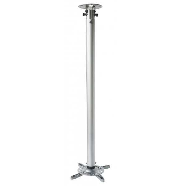 Techly Profi Deckenhalterung für Beamer, ausziehbar, 110-197cm, Silber