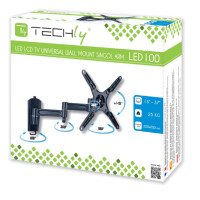 Techly Wandhalterung für LCD TV LED 13"-37", ausziehbar, neigbar 3 Gelenke, schwarz