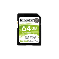 Kingston Canvas Select Plus - 64 GB - SDXC - Klasse 10 - UHS-I - 100 MB/s - Class 1 (U1)