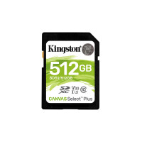 Kingston Canvas Select Plus - 512 GB - SDXC - Klasse 10 - UHS-I - 100 MB/s - 85 MB/s