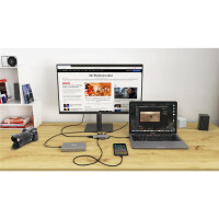 i-tec Metal USB-C Nano Dock 4K HDMI + Power Delivery 100 W - Verkabelt - USB 3.2 Gen 1 (3.1 Gen 1) Type-C - 100 W - Silber - Türkis - MicroSD (TransFlash) - SD - 3840 x 2160 Pixel