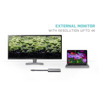 i-tec Metal USB-C Nano Dock 4K HDMI + Power Delivery 100 W - Verkabelt - USB 3.2 Gen 1 (3.1 Gen 1) Type-C - 100 W - Silber - Türkis - MicroSD (TransFlash) - SD - 3840 x 2160 Pixel