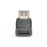 Adapter HDMI A ST<>BU, UHD HDMI A ST<>HDMI A BU Black 90°