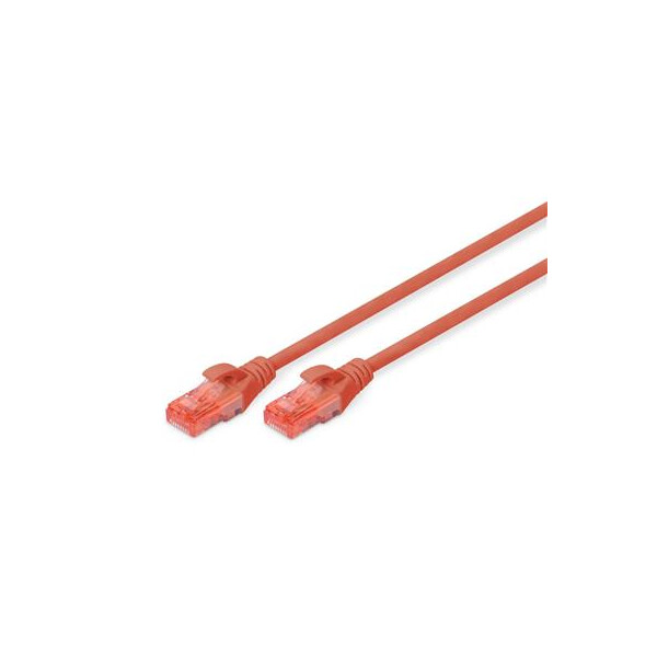 Patchk.Cat.6  0,5m U/UTP ROT 4x2xAWG26, PVC