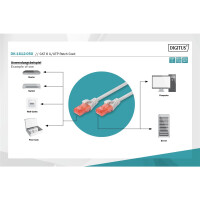 Patchk.Cat.6  5m U/UTP GRAU 4x2xAWG26, PVC