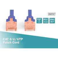 Patchk.Cat.6  5m U/UTP BLAU 4x2xAWG26, PVC