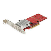StarTech.com x8 Dual M.2 PCIe NVMe SSD-Adapter - PCIe 3.0 - PCIe - M.2 - PCI 3.0 - Rot - 3336103 h - CE - FCC - TAA - REACH