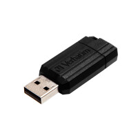 Verbatim PinStripe - USB-Stick 8 GB - Schwarz - 8 GB - USB Typ-A - 2.0 - 10 MB/s - Dia - Schwarz