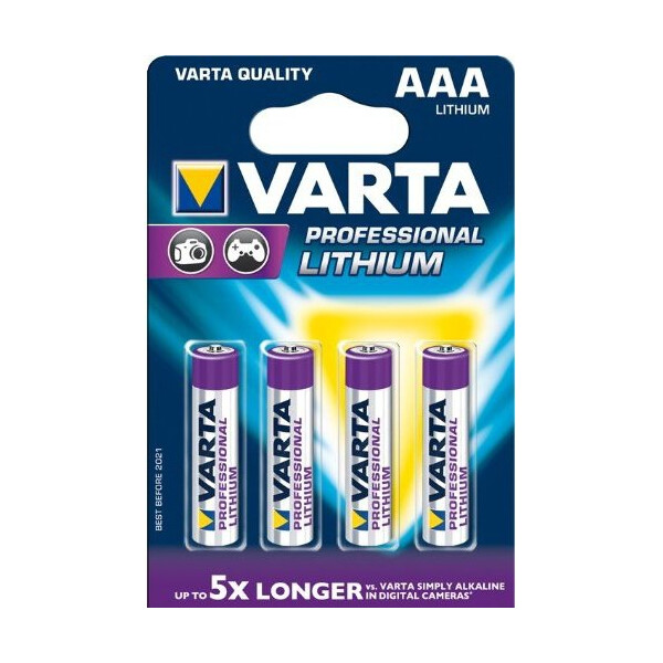 Varta Professional Lithium AAA - Einwegbatterie - AAA - Lithium - 1,5 V - 4 Stück(e) - 1100 mAh