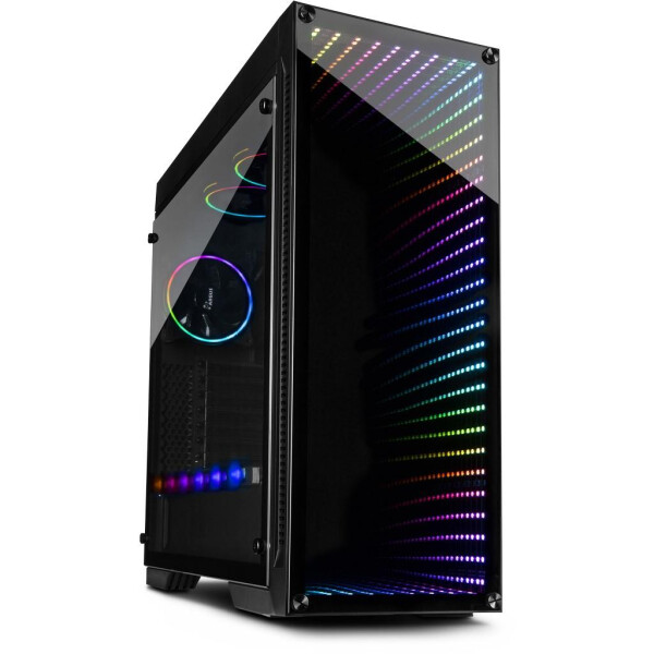 Inter-Tech X-908 Infini2 - Tower - PC - Schwarz - ATX,ITX,Micro ATX,Mini-ITX - Rot/Grün/Blau - Taschenlüfter