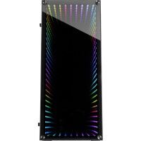 Inter-Tech X-908 Infini2 - Tower - PC - Schwarz - ATX,ITX,Micro ATX,Mini-ITX - Rot/Grün/Blau - Taschenlüfter