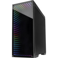 Inter-Tech X-908 Infini2 - Tower - PC - Schwarz - ATX,ITX,Micro ATX,Mini-ITX - Rot/Grün/Blau - Taschenlüfter