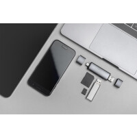 Card Reader,USB C,USB3.0, OTG 1xSD,1x MicroSD,1xUSB3.0,Grau