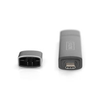 Card Reader,USB C,USB3.0, OTG 1xSD,1x MicroSD,1xUSB3.0,Grau