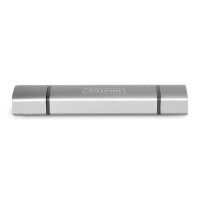 Card Reader,USB C,USB3.0, OTG 1xSD,1x MicroSD,1xUSB3.0,Grau
