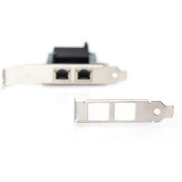Netzwerkkarte GIGABIT PCI Exp. 2 Port, 32bit, Intel Chip